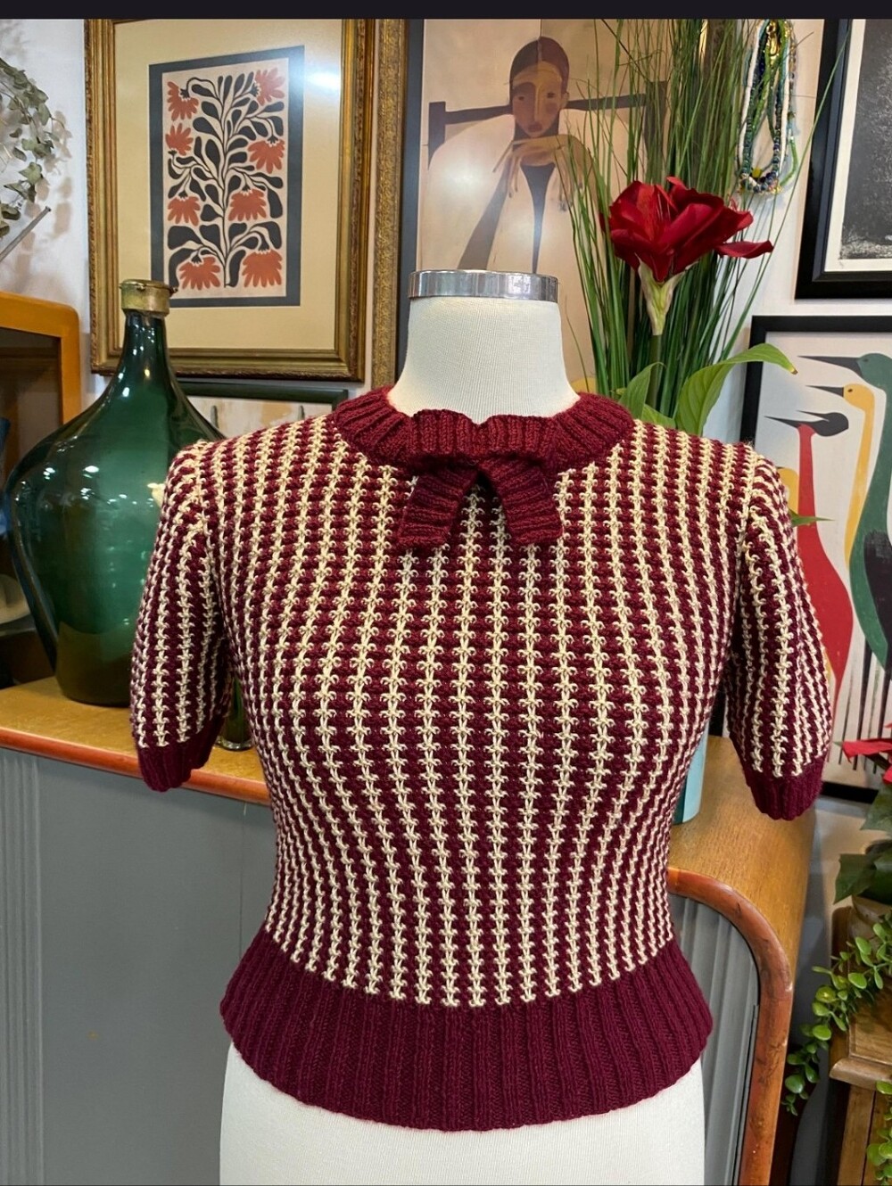 1940s Reproduction Sweater - Picture 4 of 9